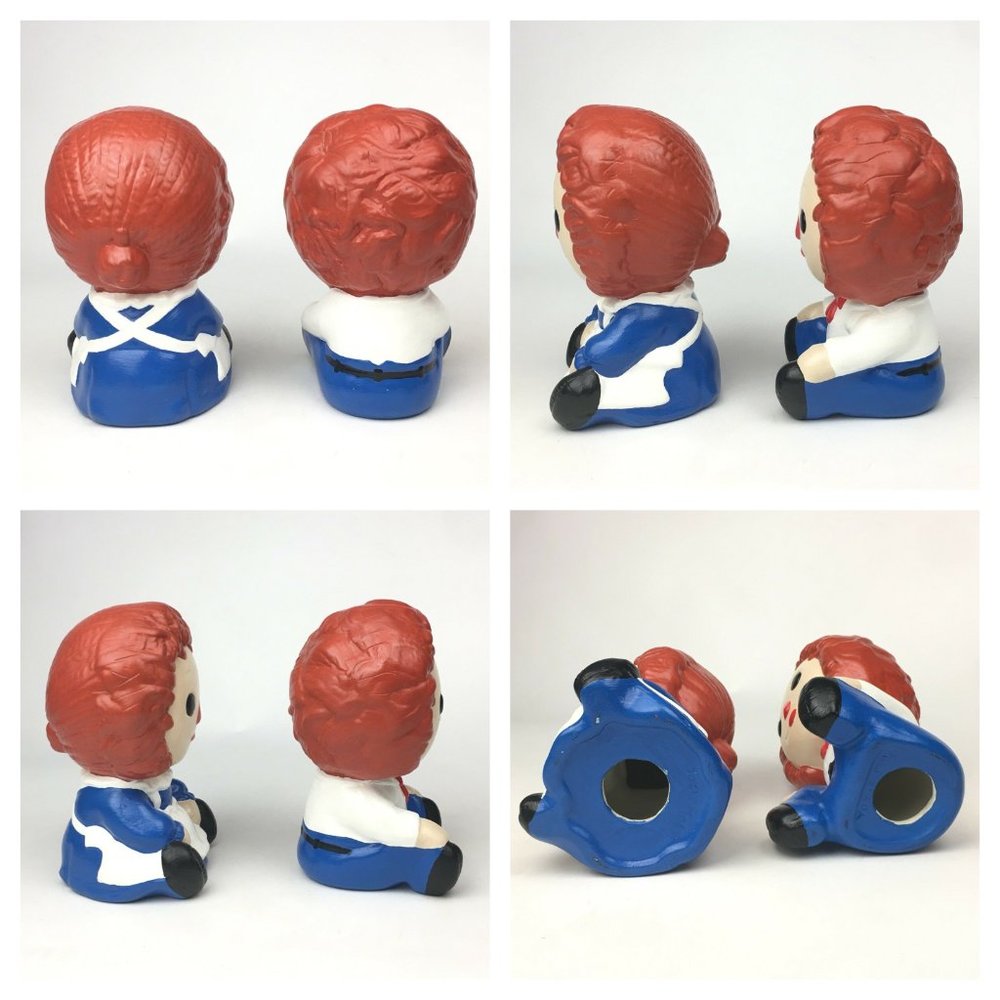 Vtg Raggedy Ann and Andy Doll‎ Ceramic Hand Painted - Picture 4 of 6